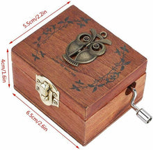 Carica l'immagine nel visualizzatore di Gallery, Akozon Carillon Legno a Manovella Meccanico Classico Regalo di Eulenmuster
