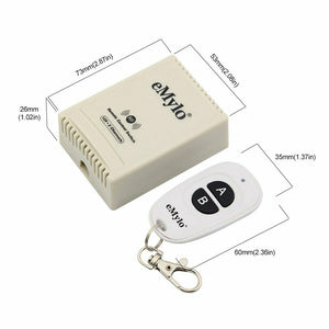 eMylo Relè Telecomando Interruttore 2 Canali Con Due Trasmettitori Senza Fili