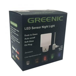 Greenic 2 Pezzi LED Luce Notturna da Presa con Sensore Crepuscolare...
