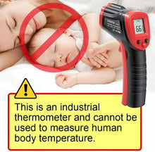 Carica l'immagine nel visualizzatore di Gallery, Termometro ad infrarossi senza contato per uso industriale, -50 +550 °C Nero