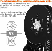 Carica l'immagine nel visualizzatore di Gallery, Pinza crimpatrice autoregolante con cricchetto con 1900 connettori varie misure