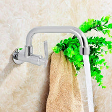 Carica l'immagine nel visualizzatore di Gallery, Rubinetto da muro con attacco singolo per acqua per lavello con monocomando