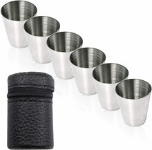 Carica l'immagine nel visualizzatore di Gallery, Wandefol 6PCS Bicchieri in Acciaio Inox+Custodia Silicone Impilabili,...