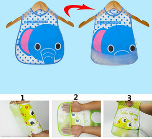 10 Bavaglini per Neonati, Impermeabili in Plastica EVA, da 6 mesi a 6 anni