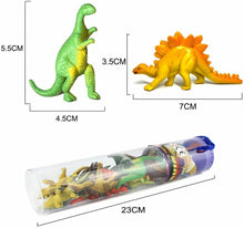 Carica l'immagine nel visualizzatore di Gallery, 12 x Pupazzi per bambini mini dinosauri misti T rex da 3 a 6 cm, Atossici colori