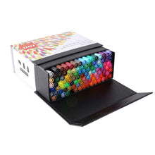 Carica l&#39;immagine nel visualizzatore di Gallery, Houhuhu - Pennarelli a punta doppia, 100 colori, per bambini, Multicolore