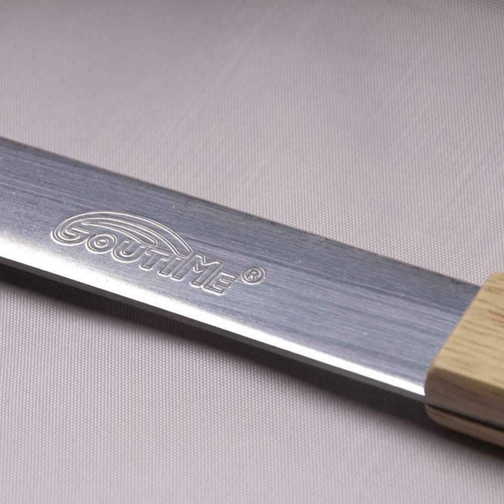 Set 7 Spiedini Da Barbecue Extra Lunghi - 60cm Acciaio Inox Con Manico Rovere | Per Kebab E Grigliate