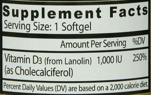 Healthy Origins Vitamin D-3 1000iu 360 softgels - Vitamina D3