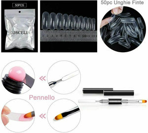 Saint-Acior Kit Poly nail Gel 6pz Acrilico Unghie gel per Rapida...