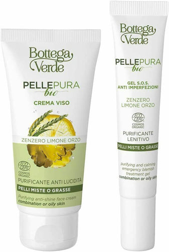 Bottega Verde - Set Completo Pelle Pura per Pelli Grasse e Miste: Crema Viso...