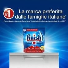 Carica l'immagine nel visualizzatore di Gallery, 105 x Tabs per lavastoviglie Finish Pastiglie Lavastoviglie All in 1 Max, Limone