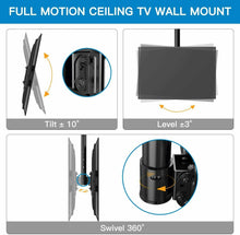 Carica l'immagine nel visualizzatore di Gallery, Staffa supporto TV da soffitto per Televisori LED LCD da 26" a 55", VESA 400x400