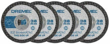 Carica l'immagine nel visualizzatore di Gallery, 5 x Dischi da taglio per mini drill per tagliare plastica, 38 mm Dremel SC476
