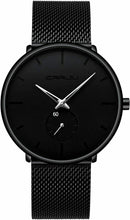Carica l'immagine nel visualizzatore di Gallery, Orologio Uomo da Polso Ultra Sottile Minimalista per Impermeabile A5-argento