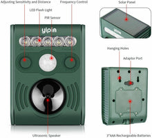 Carica l&#39;immagine nel visualizzatore di Gallery, Repellente per gatti a batterie Scaccia Cani Volpe con Batterie ricaricabili
