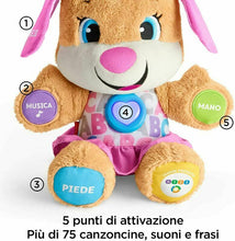 Carica l'immagine nel visualizzatore di Gallery, Fisher-Price La Sorellina del Cagnolino Ridi e Impara, Morbido Peluche...