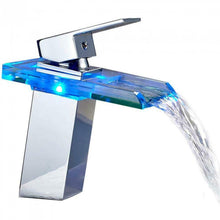 Carica l'immagine nel visualizzatore di Gallery, Auralum Rubinetto Miscelatore Lavabo Monocomando a Cascata con Luce LED...