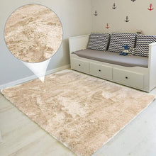 Carica l&#39;immagine nel visualizzatore di Gallery, tappeto peloso soggiorno - grandi dimensioni salotto 100 x 160 cm, Beige