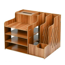 Carica l'immagine nel visualizzatore di Gallery, FOCCTS scrivania organizzatore da tavolo in legno organizer da...