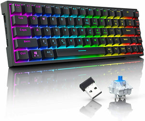 Tronsmart 68 Tasti Tastiera Meccanica Wireless RGB,100% Anti-ghosting...