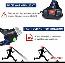Carica l'immagine nel visualizzatore di Gallery, Lampada frontale LED zoomabile impermeabile per camping escursione, Ricaricabile