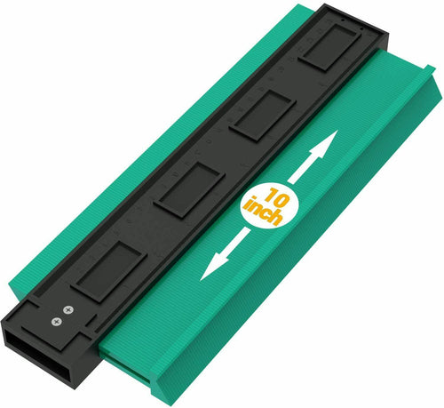 Asgens - Duplicatore di contorno in plastica, 25,4 cm, righello Verde