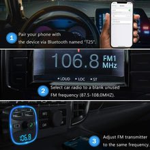Carica l'immagine nel visualizzatore di Gallery, Trasmettitore FM per autoradio, Bluetooth , Carica batterie per auto 12 v 2.4 A