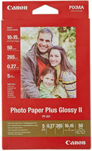 Carica l'immagine nel visualizzatore di Gallery, 50 x Fogli di carta fotografica per stampanti 10 x 15 cm Canon 2311B003 PP-201
