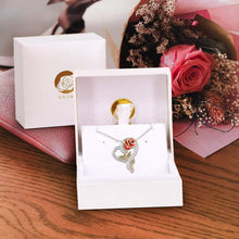 Carica l'immagine nel visualizzatore di Gallery, SNZM Collana di Fiori Rosa per Le Donne Gioielli Rossa.