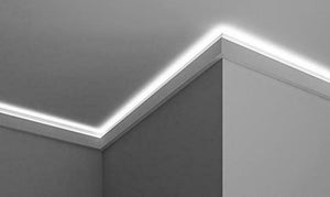 Cornice per illuminazione indiretta led a parete o soffitto - EL301 (1,15 metri)