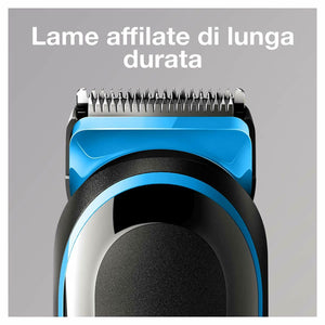 Rifinitore Tutto-In-1 Rasoio Barba Elettrico e Tagliacapelli, Braun MGK3042