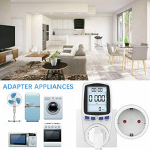 Carica l'immagine nel visualizzatore di Gallery, Presa schuko con misurazione costi di energia, Display LCD regolabile, 3680 W