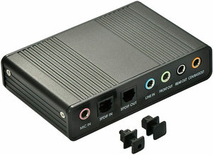 LEAGY, Scheda Audio Esterna a 6 canali USB 2.0 Esterna 5.1 Surround Sound Ottico
