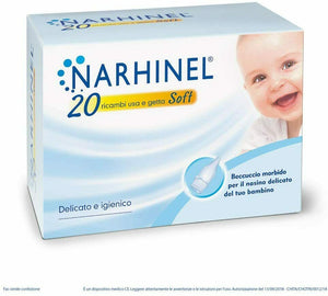 20 x Ricambi Usa e Getta Soft Narhinel, Pacco per naso chiuso bambini, 50 g