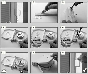 Avvolgitore esterno per cinghia di tapparella, per sistema Mini, richiudibile