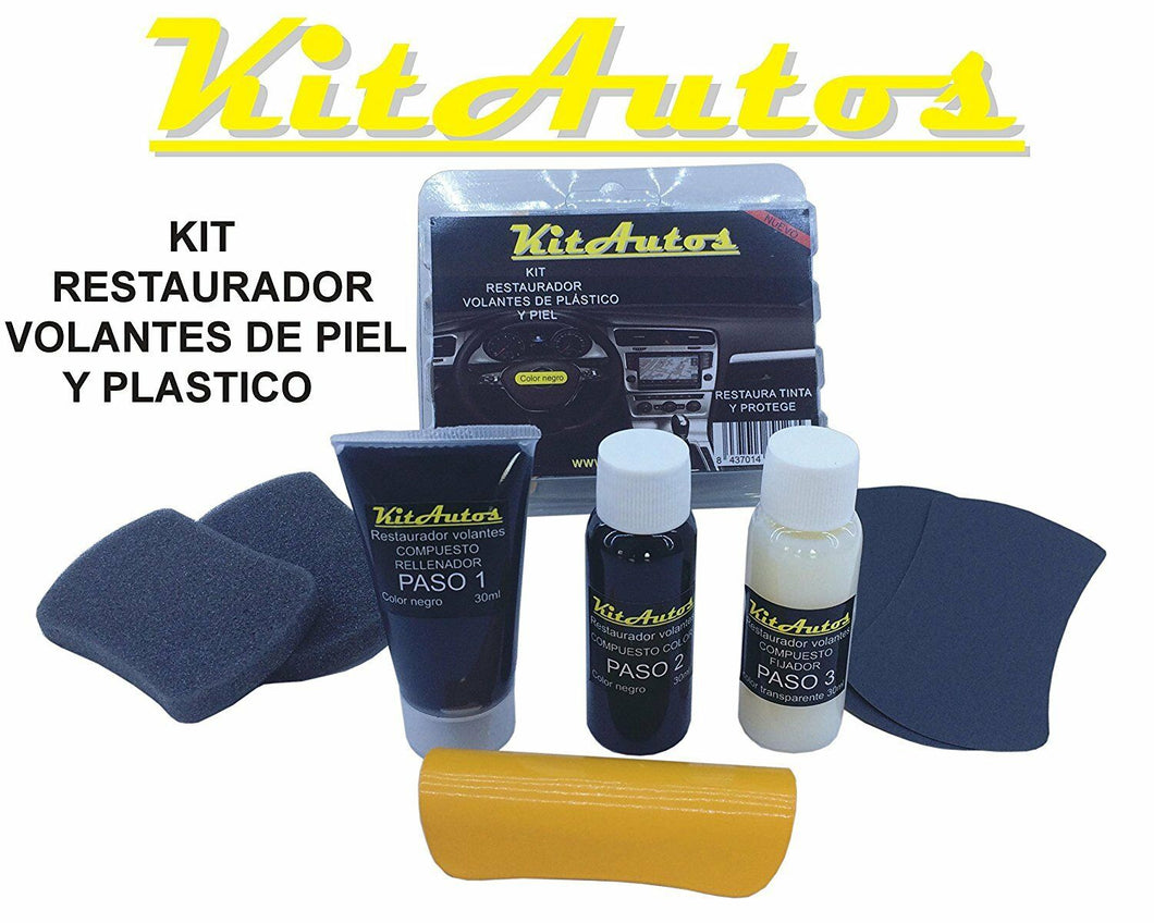 Kit di rinnovo per la Restaurazione di Volanti in Pelle e Plastica, Nero