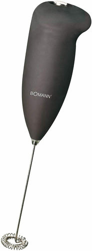 Monta latte elettrico in acciaio inox per schiuma cappuccino a batterie, 22.5 cm