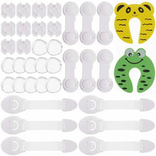 Carica l&#39;immagine nel visualizzatore di Gallery, Kit completo di sicurezza per bambini, Chiusure cassetti, Paraspigoli, Tappi