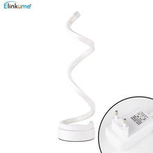 Carica l&#39;immagine nel visualizzatore di Gallery, ELINKUME Lampada da comodino a spirale LED, 12W TL008-bianco-bianco caldo