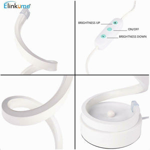 ELINKUME Lampada da comodino a spirale LED, 12W TL008-bianco-bianco caldo