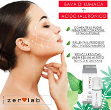 Carica l'immagine nel visualizzatore di Gallery, Zerolab Crema Viso Antirughe Bava di Lumaca Pura Acido Ialuronico Idratante...