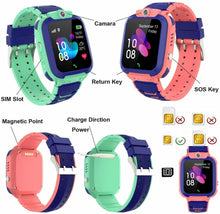 Carica l&#39;immagine nel visualizzatore di Gallery, Winnes GPS Orologio Smartwatch per bambini, impermeabile, con verde