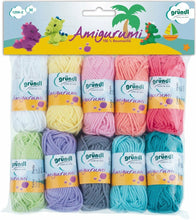 Carica l&#39;immagine nel visualizzatore di Gallery, Set di 10 gomitoli di lana, Cotone, Multicolore, Gründl Amigurumi - 10 pezzi