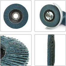 Carica l'immagine nel visualizzatore di Gallery, WORKPRO Disco Lamellare 10 Pezzi per Smerigliatrice Angolare, Ø 115 mm, Grana 80