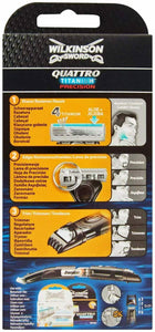 Rasoio elettrico 3 in 1 Wilkinson Quattro Titanium Precision, Quadrilama titanio
