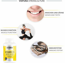 Carica l&#39;immagine nel visualizzatore di Gallery, VISPURA Vitamina D3 20000UI Alto Dosaggio 180 Compresse Pura Vitamina D3