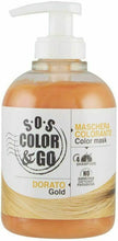 Carica l'immagine nel visualizzatore di Gallery, S.O.S COLOR &amp; GO Maschera Colorante Riflesssante e ravvivante Dorato 300 ml