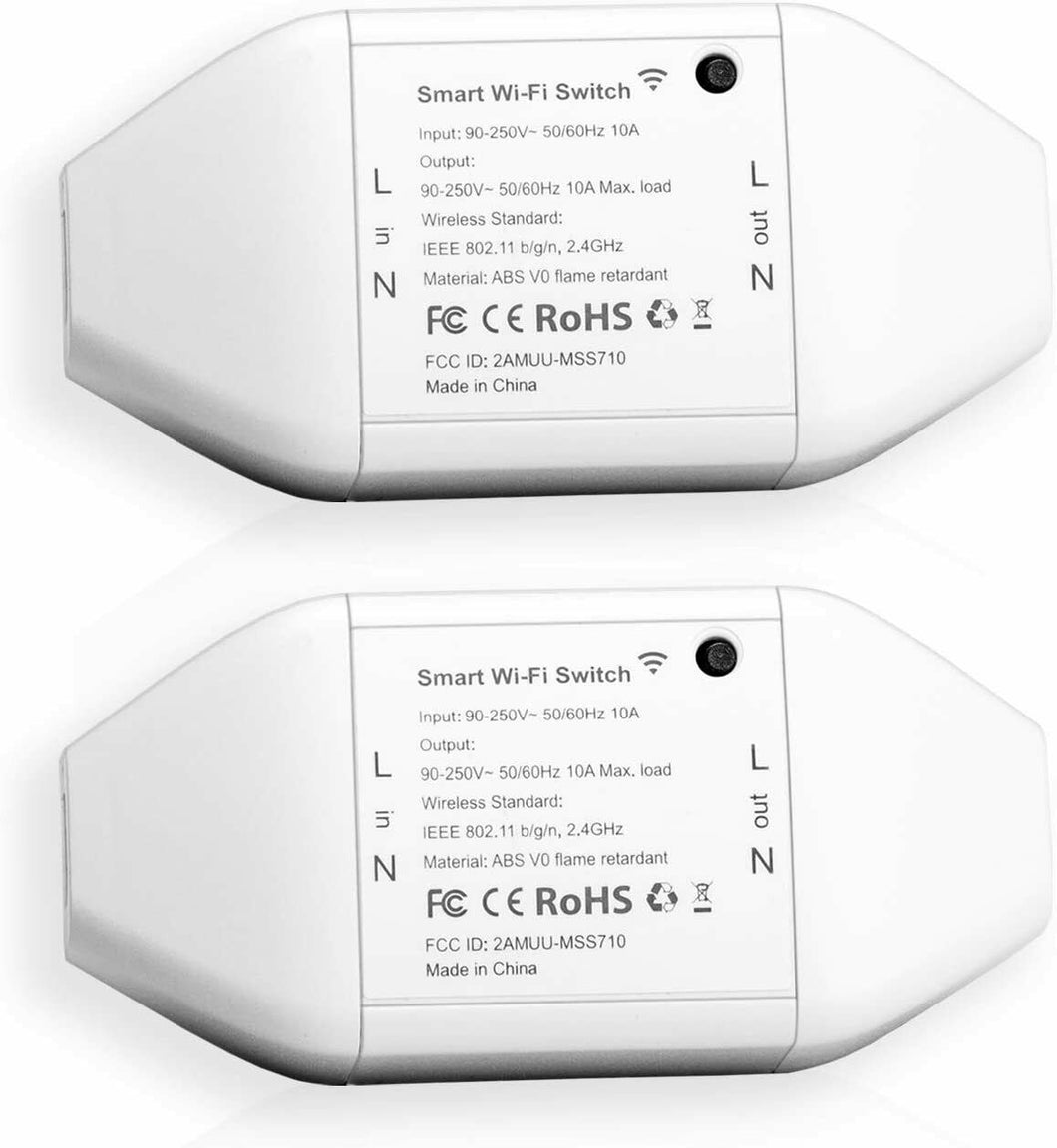 2 x Interruttore Smart Wi-Fi universale, Telecomando intelligente, Senza HUB