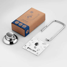 Carica l&#39;immagine nel visualizzatore di Gallery, Porta rotolo di carta igienica cromato in acciaio inox con sistema a ventosa