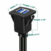 Carica l'immagine nel visualizzatore di Gallery, Bolonking, pannello di montaggio a filo con cavo, con presa USB 3.0, Dual USB,1M